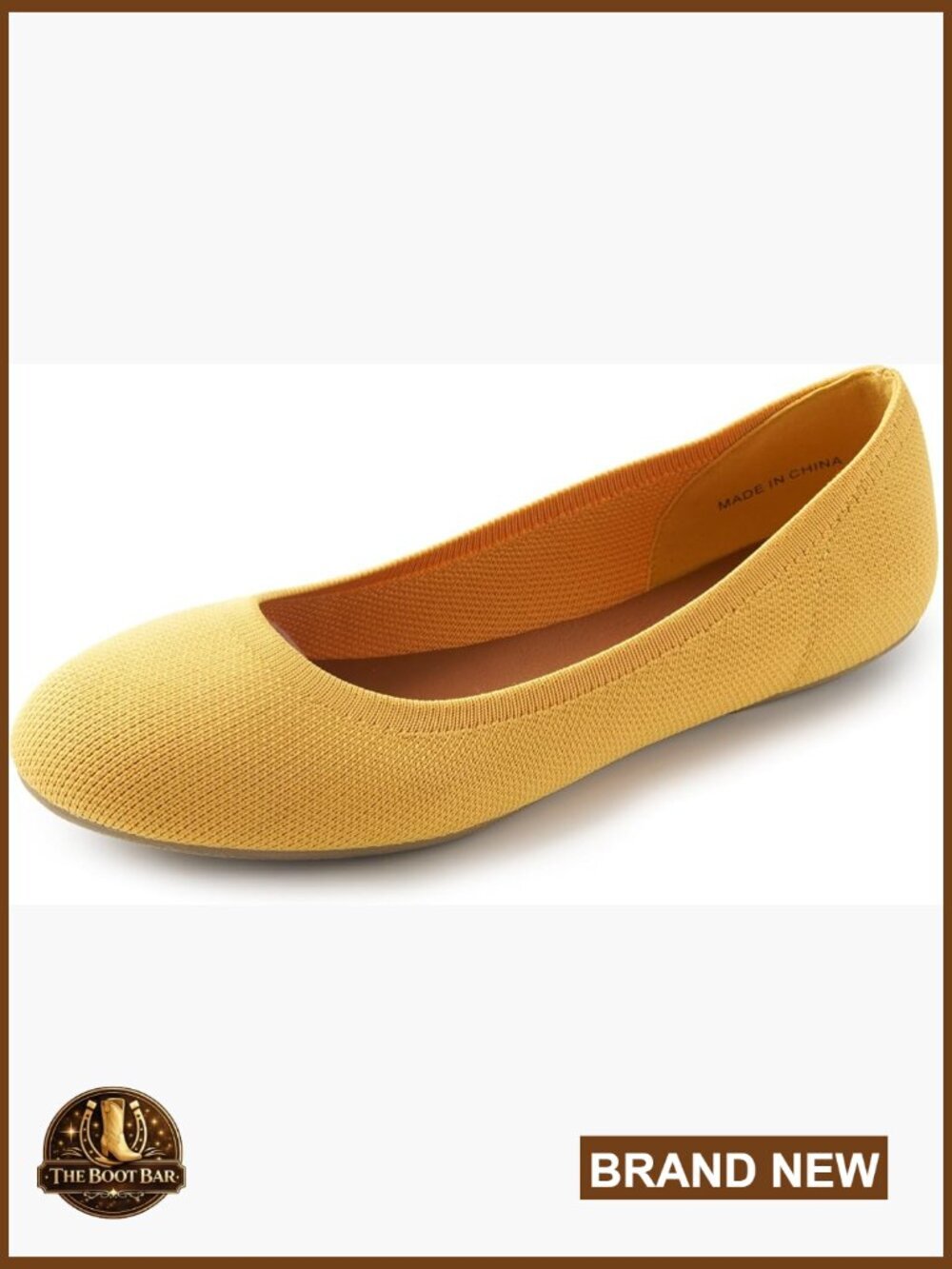 Ballet Flats Round Toe Soft Knit Slip On Dress Shoes Women Walking Casual Work